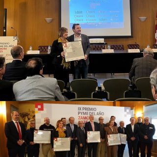 Valmma Soluciones recibe el “Premio a la Formación y el Empleo 2025”, otorgado por la Cámara de Comercio de Zamora, la Cámara de Comercio de España, el Banco Santander y La Opinión de Zamora.

Ayer fue un día muy especial para todo el Equipo Valmma. Hemos tenido el honor de asistir a los IX Premios Pyme del Año Zamora 2025 y queremos compartir con todos vosotros una noticia que nos llena de orgullo y satisfacción:

Hemos sido galardonados con el Premio PYME a la Formación y el Empleo 2025 de Zamora.

Este reconocimiento nos aporta una dosis extra de motivación e ilusión, y respalda el trabajo, la dedicación, el esfuerzo y el saber hacer que ponemos cada día para ofrecer a nuestros clientes el mejor servicio.

Queremos trasladar nuestro más sincero agradecimiento a @camarazamora, @santander_es y @laopiniondezamora, por la organización de estos premios que ponen en valor el esfuerzo y el talento de las pymes de nuestra provincia.

Este premio es un reconocimiento al trabajo de todo nuestro equipo y a la confianza y apoyo de todos nuestros clientes.

#premiopymedelaño #valmma #zamora #interiorismo #soluciones360 #innovación #sostenibilidad #diseño #eficienciatecnológica #equipamientointegral