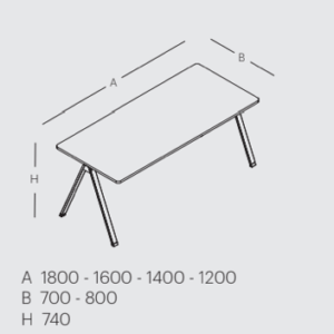 Mesa oficina en casa Delta