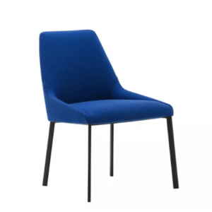 silleria azul con patas madera confidente zamora