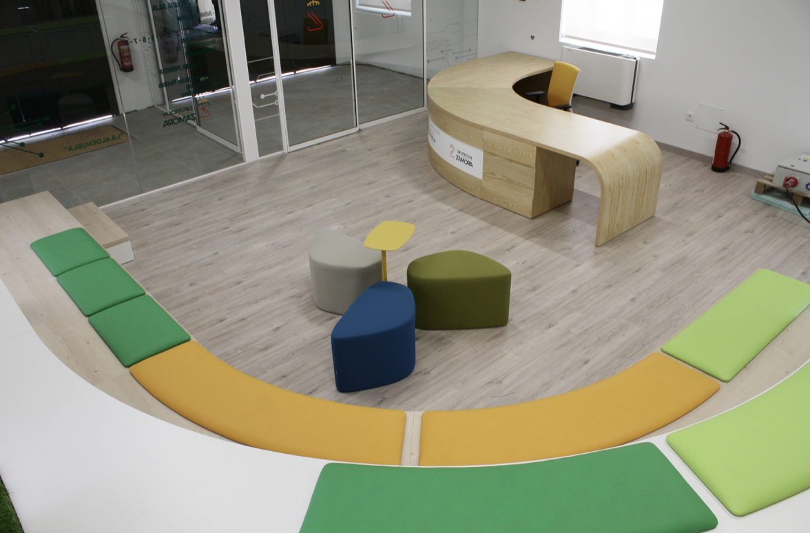 Zona de recepción y auditorio