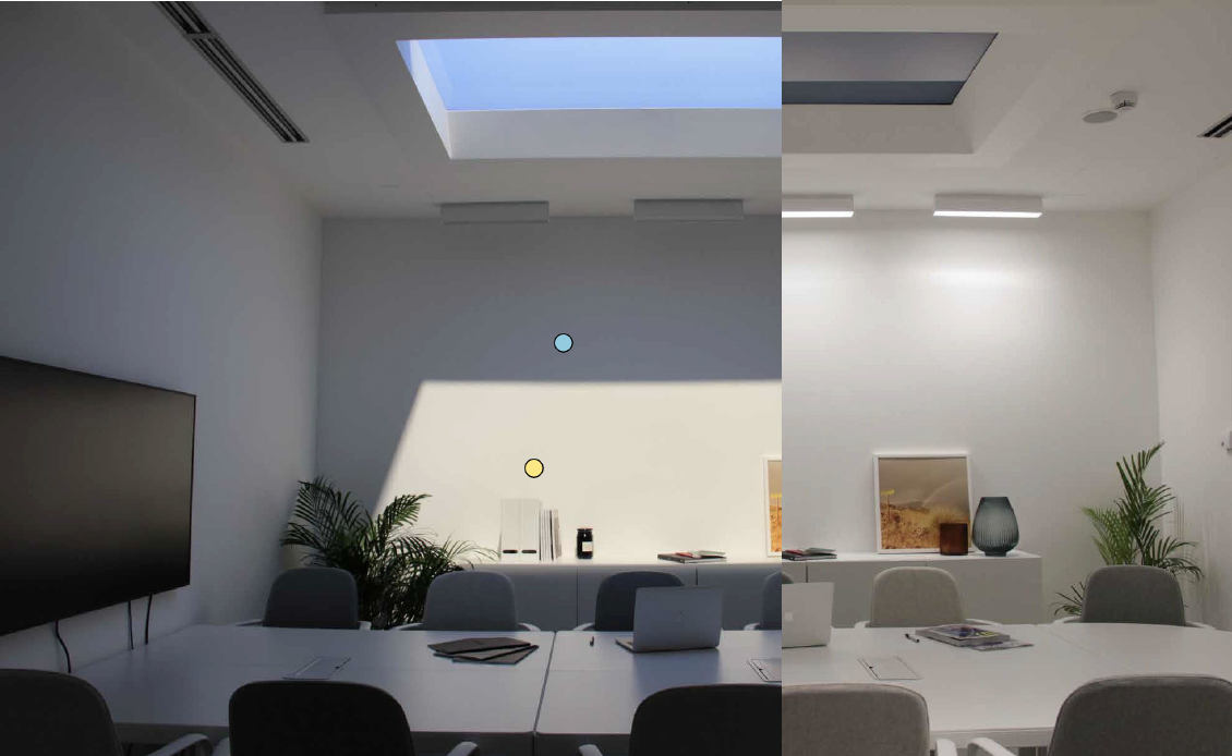 Sistema CoeLux simulación de cielo y sol en interiores