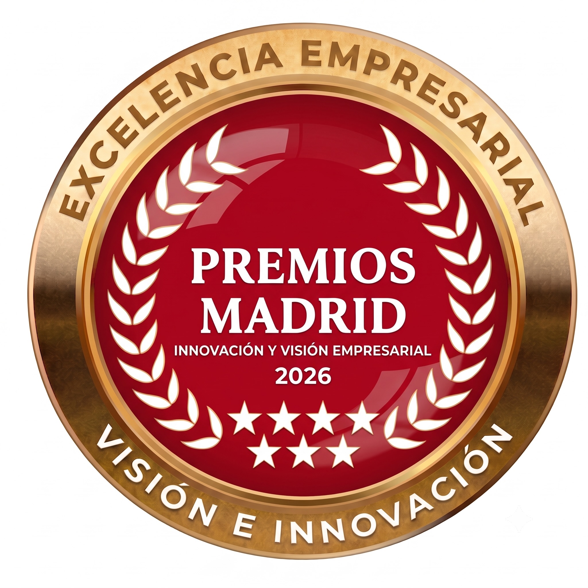 Sello del Premio Madrid Innovación y Visión Empresarial 2026 concedido a VALMMA Soluciones